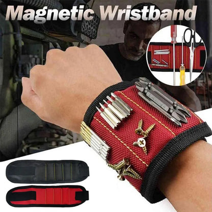 Strong Magnetic Wristband Portable Tool Bag Electrician Adjustable Wrist Belt Screws Small Metal Nails Bolts